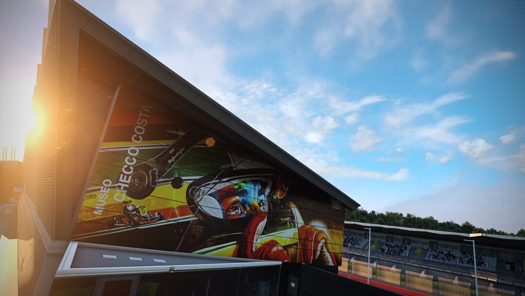In ACC, the essence of motorsport with a stunning mural paying tribute to the legendary Ayrton Senna
