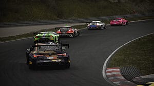 Our simulation Assetto Corsa Competizione captures the intensity of racing in challenging weather conditions, where skilled drivers navigate the track Zandvoort with precision