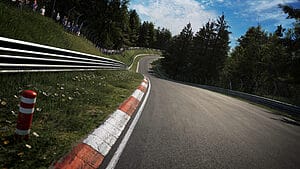 A scenic view of the Nürburgring 24h circuit in Assetto Corsa Competizione